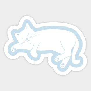 White cat. Sticker